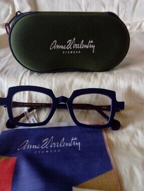 Anne et Valentin Etude 4 Navy Purple Eyeglass Frames 47-22